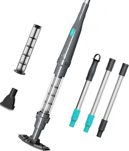 Handheld Cordless Pool Cleaner Vacuum ,cleanning for Spa、Hot Tub, 90 Mins Running Times, 12 Gallons/Min Powerful Suction, Ideal for Cleaning Debris and Sand Underwater, Black Full Solution Bundle