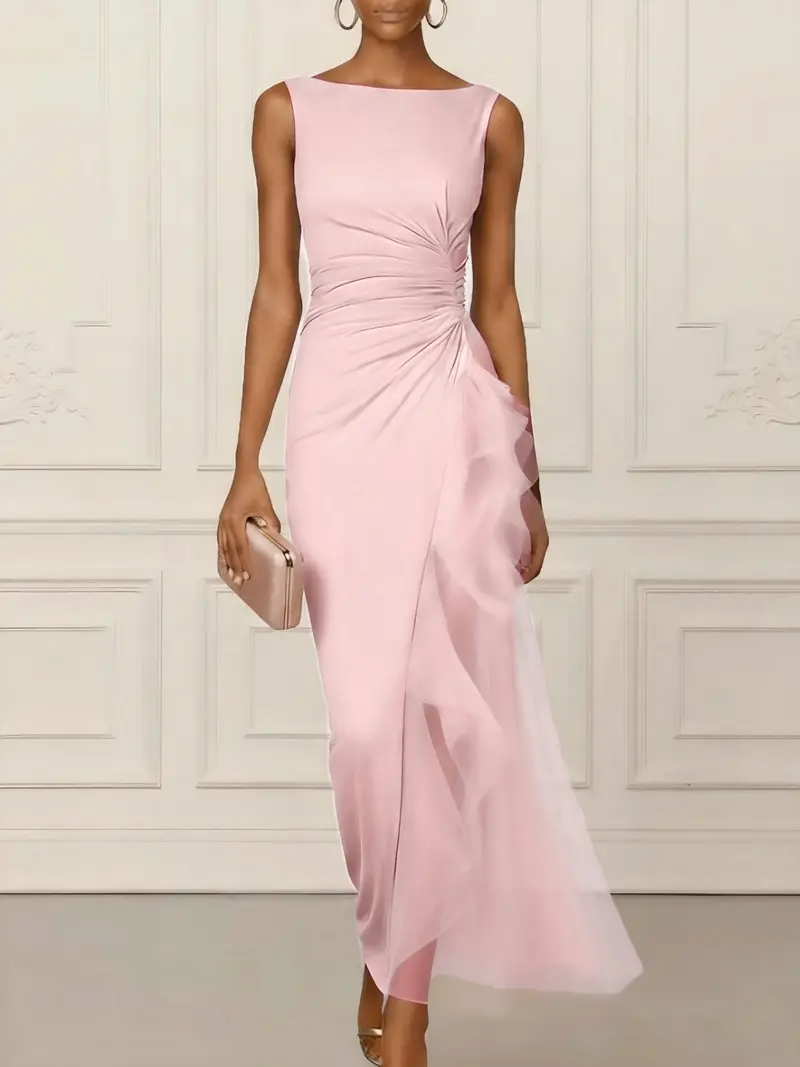 strapless open back dress Baby Pink Western One piece main image 0