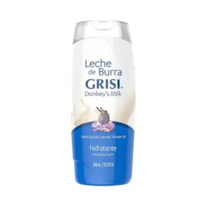Leche de Burra Grisi - Body Shampoo 450ml - Moisturizing Shower Gel for Dry or Damaged Hair, Suitable for Various Hair Types