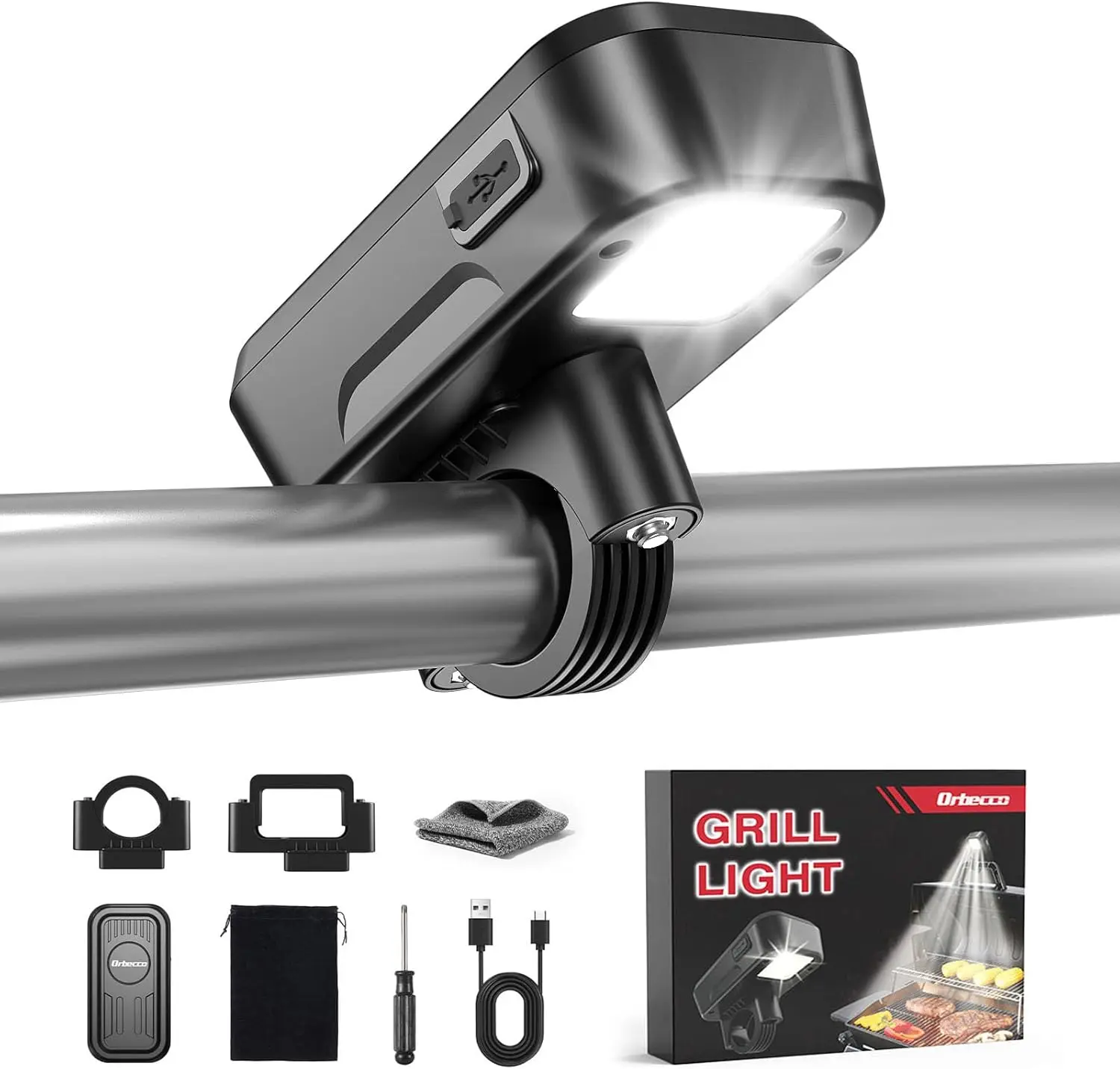 Rechargeable Grill Light for Webwer Grill & Blackstone Griddle, 2-Color Temperature BBQ Light with Magnetic Auto On/Off, Outdoor Barbecue Grilling Accessory Gift for Men