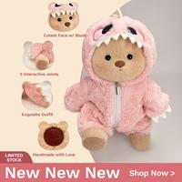 Pink Dino With Brown Bear