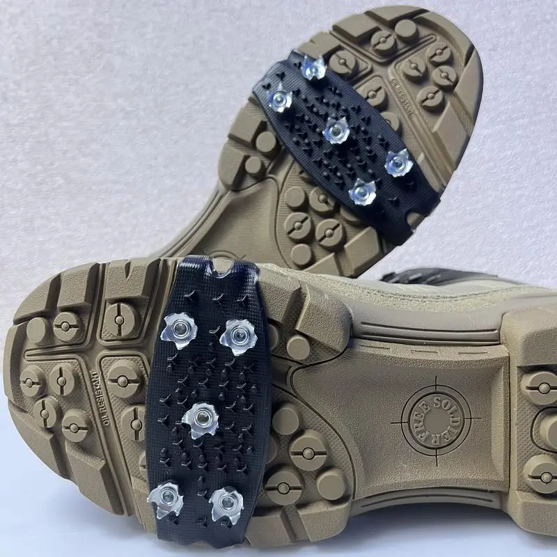 Anti-Skid Shoe Cleats for Sports Shoes - Traction Grips with Spikes for Walking, Hiking, Mountaineering on Ice and Snow, Walking Shoes