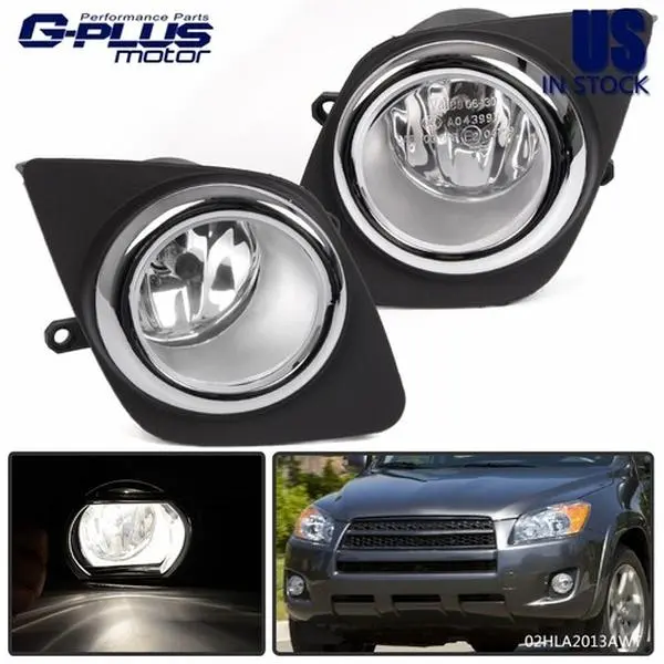 Bumper Fog Light Lamp Assembly Clear Fit For 2009 - 2012 Toyota RAV 4 XA30 New G-PLUS