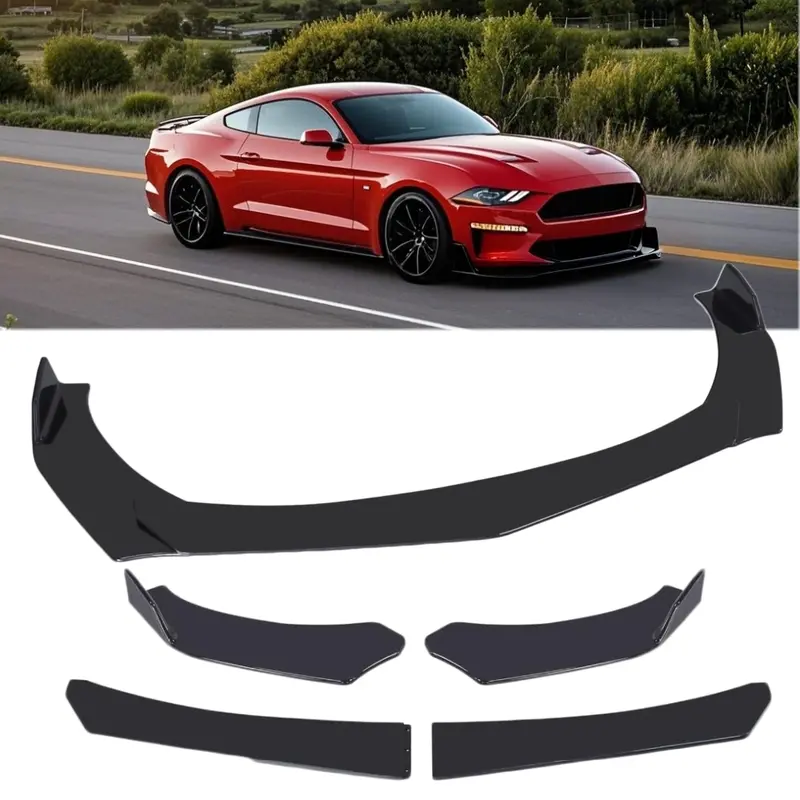 Front Bumper Lip Spoiler, Car Universal Adjustable Spoiler Splitter Diffuser Protector for Most Vehicle