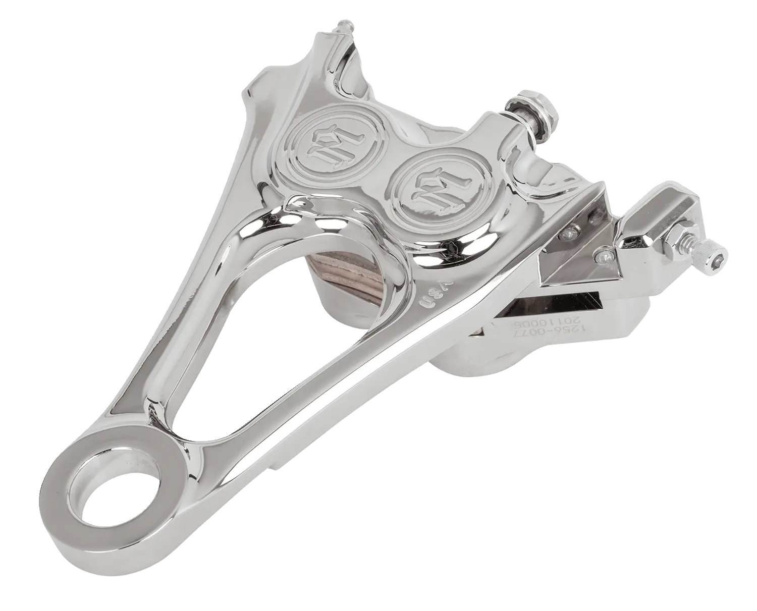 PERFORMANCE MACHINE (PM) 4-Piston Differential-Bore Rear Brake Caliper - Chrome