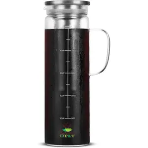 Cold Brew Coffee Maker, 1.5 Quart, 48 oz Iced Coffee Maker, Iced Tea Maker, Airtight Cold Brew Pitcher, Coffee Accessories, Cold Brew System, Cold Tea Brewing, Coffee Gift