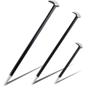 3PCS Rolling Head Pry Bar Set Heavy Duty Indexing Pry Bar Set for Automotive Machinery Aligning & Prying, 6 Inch 12 Inch 16 Inch Automotive Pry Bars Hand Tool Pry Tool, Carbon Steel