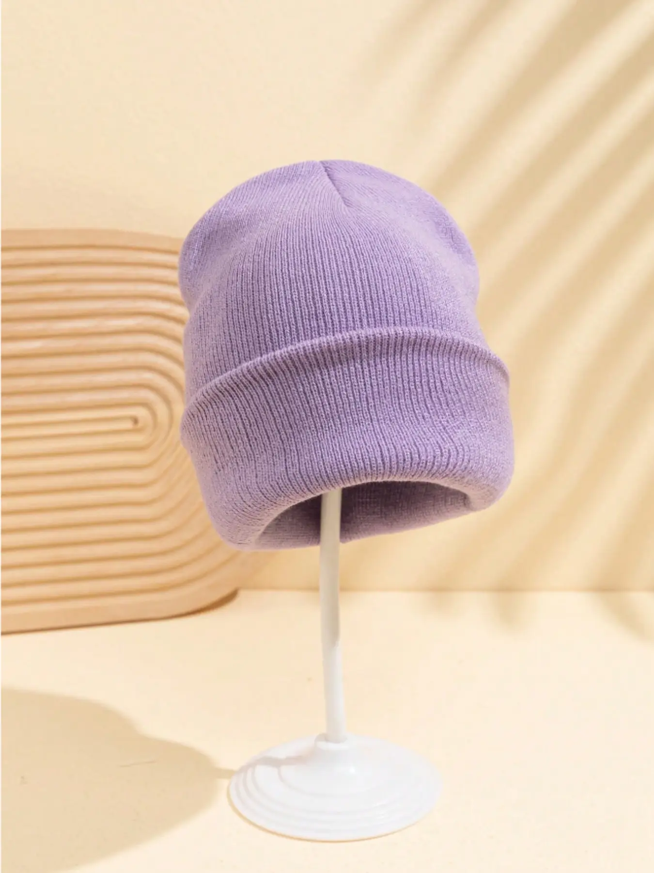 Baby Warm Knitted Beanie Hat, Knitting Beanie, Autumn Winter Newborn Beret, Large Elasticity, Multiple Colors, Casual Sporty Style, Comfortable Fabric, 0-3 Years