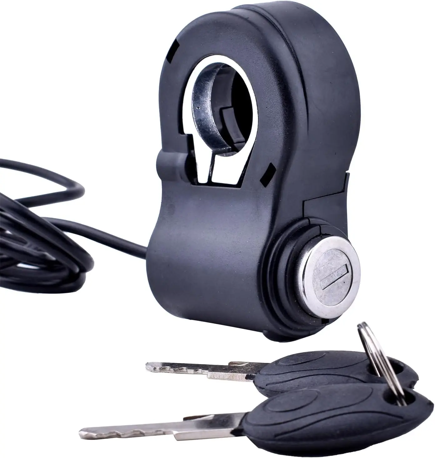 Superior Anti-Theft 2-Wire Ignition Key Switch for 12V-96V Ebike Electric Scooter, Ignition Lock Key Replacement for Universal Bikes