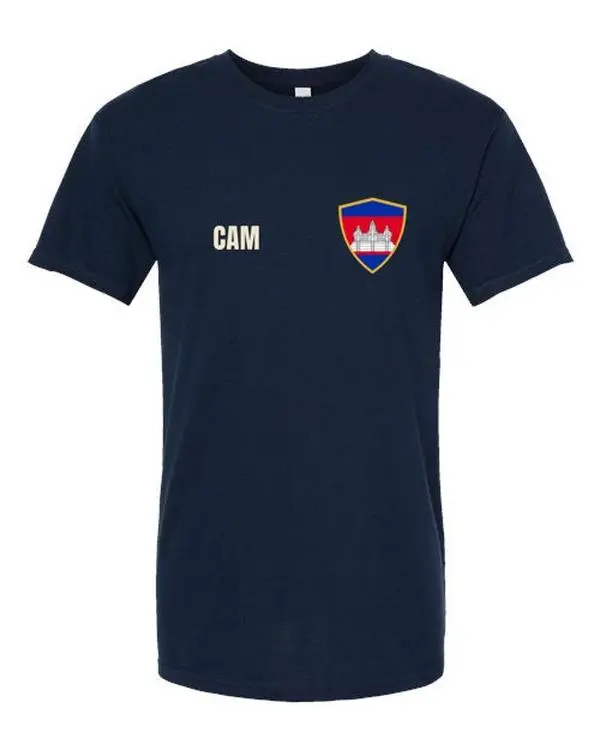 Cambodia Soccer Tee — Retro National Crest | NYC Factory