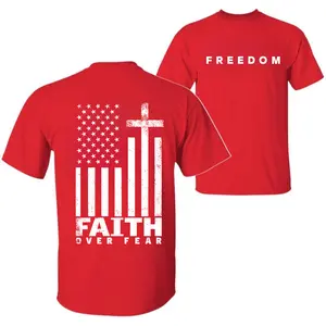 October 14th Red T-Shirt, Remembrance Ceremony Honoring Shirt, In October We Wear Red Birthday, CJK Day Tee, C.K. Birthday, Faith Over Fear Distressed American Flag, American Pride Faith, Christian Graphic Jesus Shirt for Men And Women