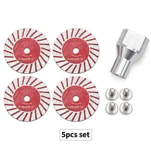 YXOK 5PCS 1.57"(40MM) Diamond Saw Blades forGranite, Marble, Sandstone, Tombstone & Stone - AngleGrinder Tool for Carving, Lettering in Masonry & DIYSummerVibes