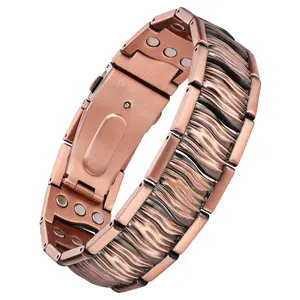 Ferraco Men's Copper Bracelet, featuring 3800 gauss magnets, high-quality clasp, durable copper accessory, full of vitality, a fashionable and elegant gift for men.