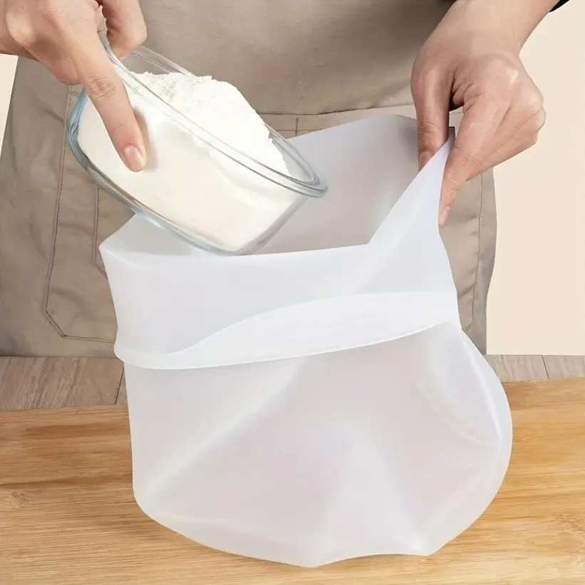 Silicone kneading bag, thickened non-stick baking bag, suitable for making bread, pastries, and dough in home kitchens