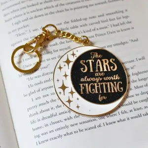 The Stars Are Always Worth Fighting For Keychain | Licensed Lady of Darkness Book Series