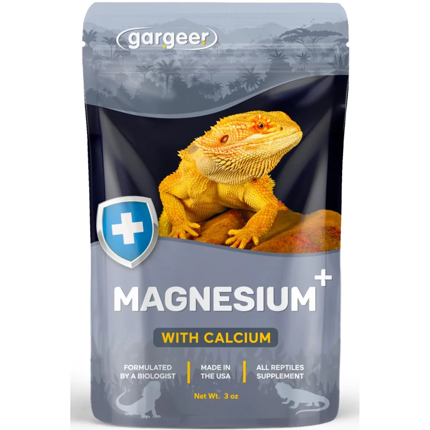 Gargeer 3oz Magnesium & Calcium Supplement for All Reptiles. Made in USA
