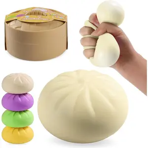 Dumpling Squishy Mystery Box, Dumplings Squeeze Stress Balls for Kids & Adults, Sensory Fidget Toys for Anxiety Relief, Crazy Fun Squishy Dumpling Ideal Gift for Boys,Girls,Teens(White)