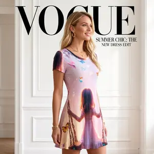 Y2K Pastel Butterfly A-Line Dress, Cute Fairycore Bounce Dress, Trendy Halter Tops, Magical Cottagecore Summer Wear for Women morning blue quinceanera girl green short italian summer dress wendy yellow long dress