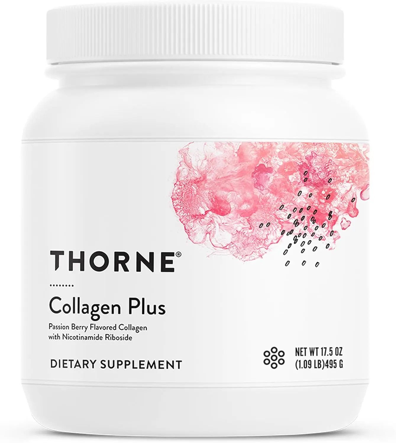 THORNE - Collagen Plus - Collagen Peptides Powder with Nicotinamide Riboside & Clinically Studied Ingredients for Skin Texture & Moisture - Healthy Skin, Hair & Nails* - 17.5 Oz - 30 Serving