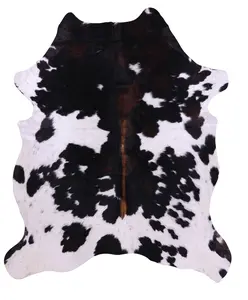SUPER SALE Black & White Natural Cowhide Rug - X-Large 7'0"H x 6'0"W