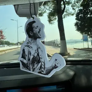 Freddie Mercury Inspired Car Air Freshener, Unique Gift (hotel Scent), Ice Cube Japanese Cartoon Anime Rearview Mirror Hanging Ornament, Car Fragrance
