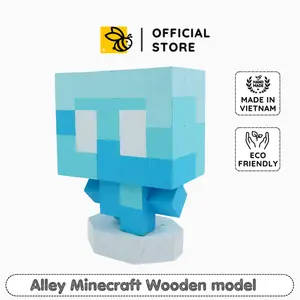 Minecraft Allay Wood Model, Unique Toy Pixel Block, DIY Minecraft decor, Custom Gift & DIY Coloring Kit, Fun DIY Painting, Gift for him, Gift for her