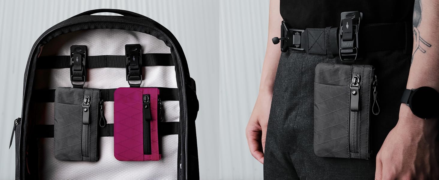 ALPAKA Zip Pouch Pro - Minimalist Zipper Wallet - with RFID Blocking ID Card Holder Wallet with Zipper for Men with Multi-tool Slot