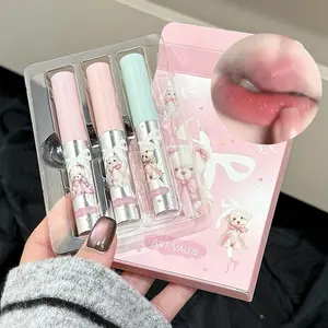 Cute Pet Solid Lip Gloss Set, infused with nourishing lip care ingredients. Its smooth texture delivers one-swipe color, creating sheer glossy or soft matte finishes. Non-drying and crease-resistant, ideal for daily lip care and makeup looks.