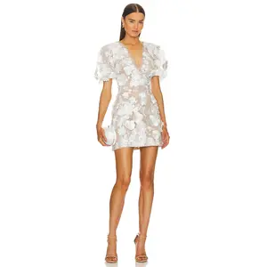 ELLIATT Zayla Mini Dress in Ivory & Nude