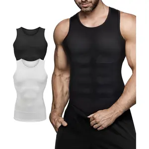 Man Compression Shirt Slimming Body Shaper Vest Workout Tank Tops Abs Abdove Undershirts