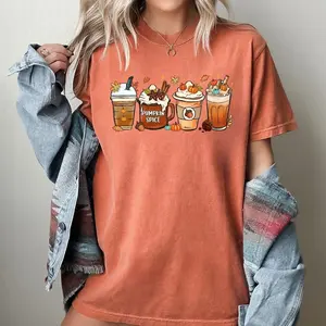 Coffee Lover, Pumpkin Spice, Fall, Western, Witch, Aesthetic, Meme, Halloween, Costume, Tshirt, Women's Comfort Colors Tshirt, Halloween Tee, Witch, Spooky, Ghost