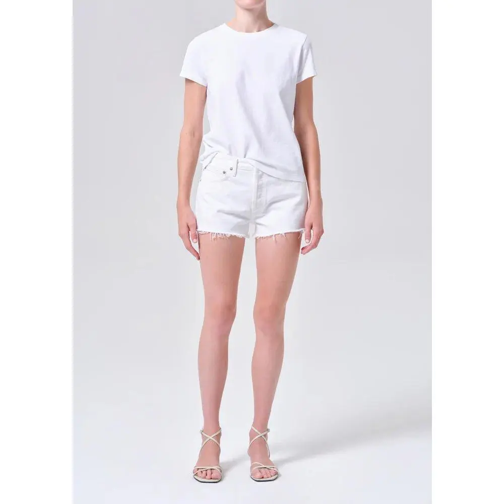 Agolde Parker Vintage Cut Off Short in Marshmallow