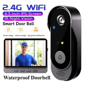 X8 Wireless Doorbell Camera, Rechargeable 2.4G WiFi Smart Video Doorbell, Modern Home Security Doorbell, with Night Vision, Secure Intercom, Privacy Protection, Waterproof, Security Camera