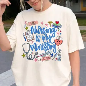 Nursing Is My Ministry Tshirt, Nurse Appreciation Sweatshirt, Nursing Student Crewneck, Health Care Worker Tee, Gift For Her
