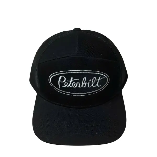 Peterbilt Embroidered Patch On Retro Trucker Hat Adjustable Snapback Baseball Cap Vintage Mesh Hat for Men Women Unisex Streetwear
