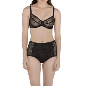 Ballet Lace High-Waist Brief in White and Pastels