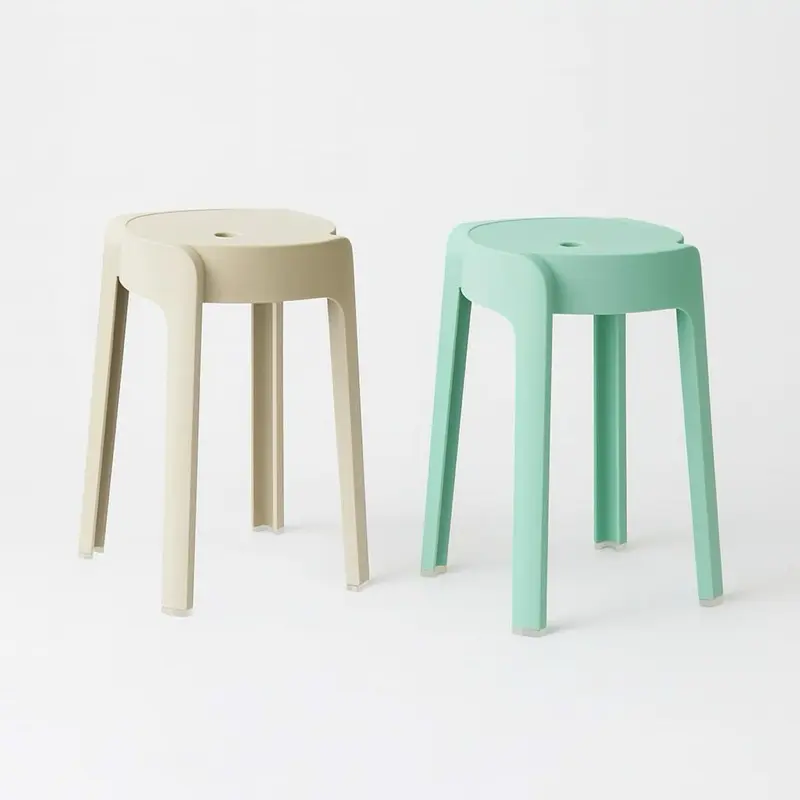 Manimall Heavy‑Duty Commercial Grade Stackable Stools — 6‑Pack, 18" Height, 800 lb Load Capacity, Reinforced UV‑Resistant Plastic, Space‑Saving Nesting Design for Classrooms, Cafés & Events