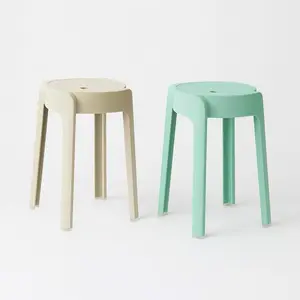 Manimall Heavy‑Duty Commercial Grade Stackable Stools — 6‑Pack, 18" Height, 800 lb Load Capacity, Reinforced UV‑Resistant Plastic, Space‑Saving Nesting Design for Classrooms, Cafés & Events