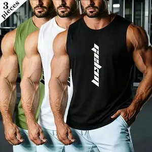 Men's quick-drying breathable sleeveless men's sports vest, leisure sports multi-color optional, fitness wear, sportswear, crew neck, casual sportswear, moisture wicking, quick-drying fabric, sleeveless sports vest, men's fitness fathersdaygift