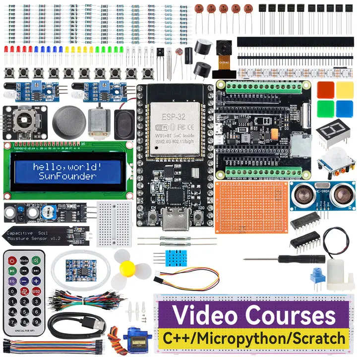 SunFounder ESP32 Ultimate Starter Kit with ESP32 Board, RoHS Compliant