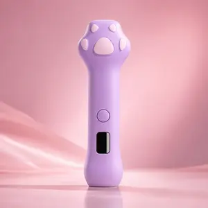 Paw Print Mini UV LED Nail Lamp, Portable Gel Polish Curing Light with Cute Cat Paw Design, Nail Sets for DIY Manicure Beginners