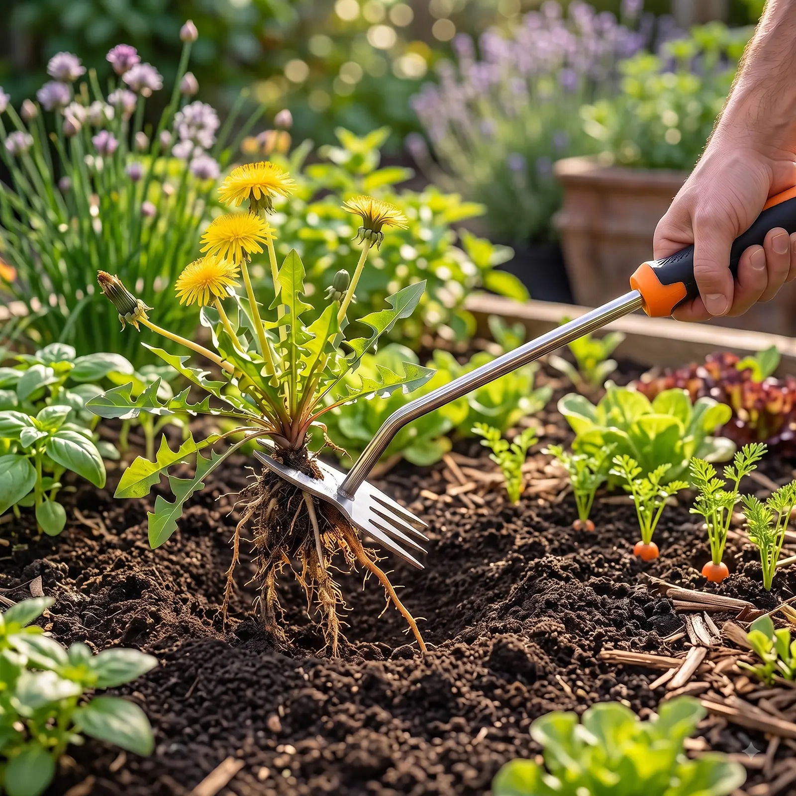 Hand Weeder Tool, Manual Weed Puller with Ergonomic Grip, Heavy Duty Weeder for Garden Beds, Lawn, Patio & Yard