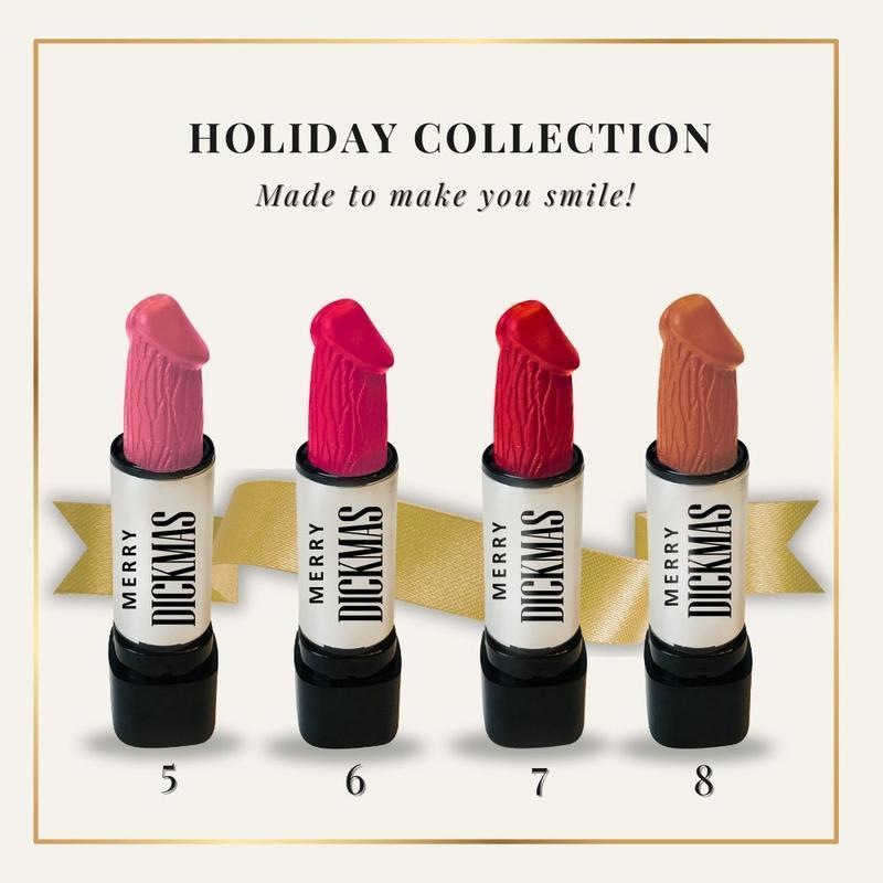 Funny Lipstick Holiday Collection | Flirty, Long-Lasting, Hydrating Lipstick Set | Bold Color, Festive Finish & Perfect Holiday Gift for Women | Stocking Stuffer & White Elephant Idea | Paraben-Free