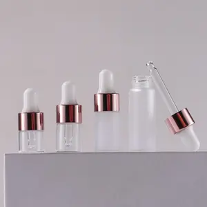 Small Transparent Or Frosted Glass Dropper Bottles With Glass Pipettes, Suitable For Essential Oils, Perfumes, Etc., Lotion Bottles