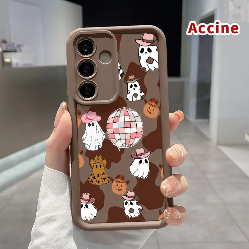 Ghostly Cowboy Fantasy Silicone Smartphone Protector - Multi-Model Cellphone Case for Samsung Galaxy Series (S22 Ultra, S23, S24+, S25) Devices, Soft TPU Casing, Anti-Slip, Shockproof, Rugged, Durable, Raised Edges Camera Protection for Boys
