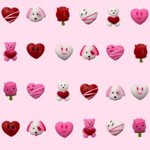Kawaii Valentines Mini Mochi Squishy Toy  Squishy Toys, Stress Relief Fidget Toys, Cartoon Squeeze Toys for Kids