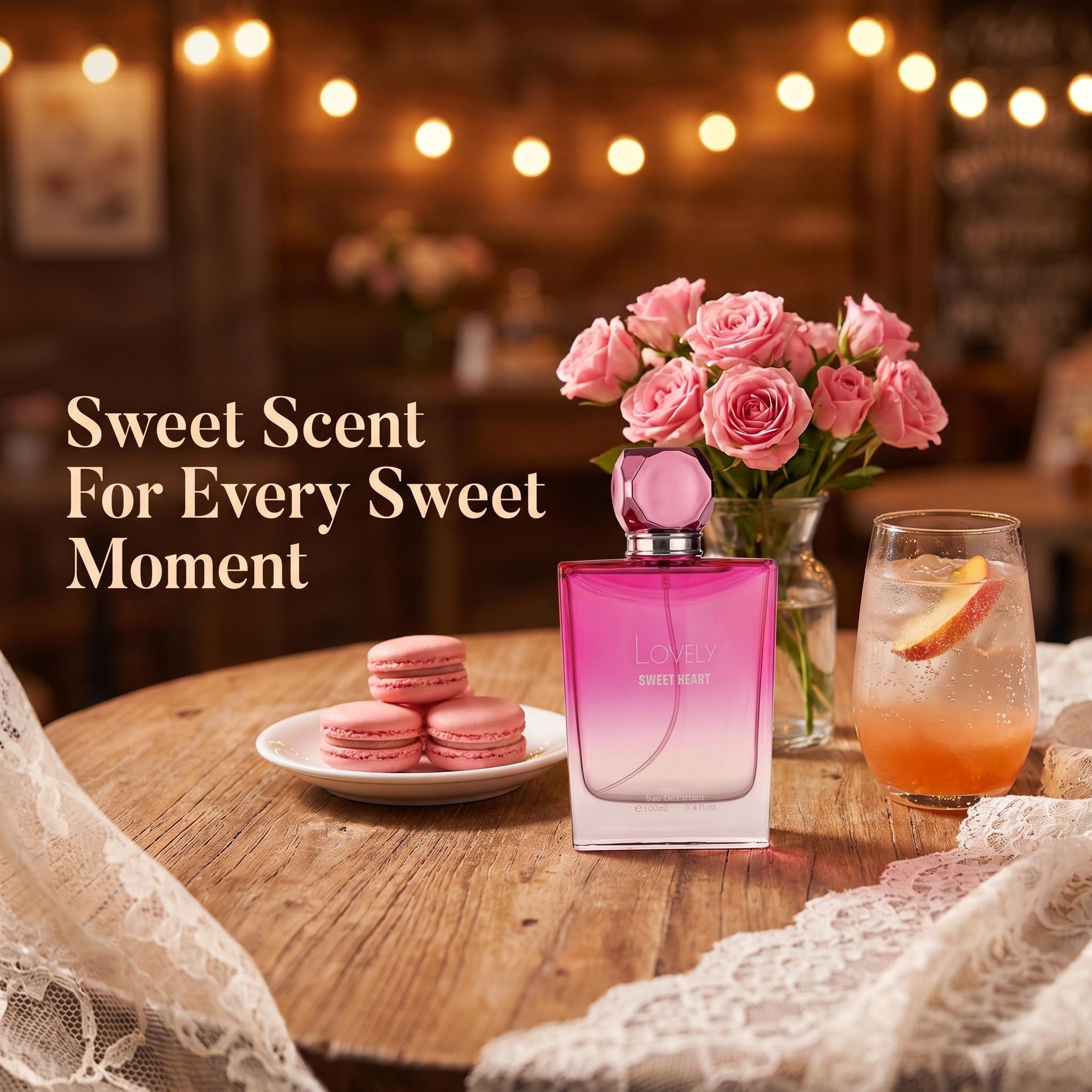 LOVELY SWEET HEART Unisex Eau de Parfum 100ml (3.4 fl.oz) Single Bottle - Sweet Floral Citrus Scent with Lychee Peach, Jasmine, Lily, Warm Amber Musk, Long-Lasting Elegant Cozy Women's Fragrance, Spray on Skin, Ideal Couple Gift LOVELY SWEET HEART Unisex Eau de Parfum 100ml (3.4 fl.oz) Single Bottle - Sweet Floral Citrus Scent with Lychee Peach, Jasmine, Lily, Warm Amber Musk, Long-Lasting Elegant Cozy Women's Fragrance, Spray on Skin, Ideal Couple Gift