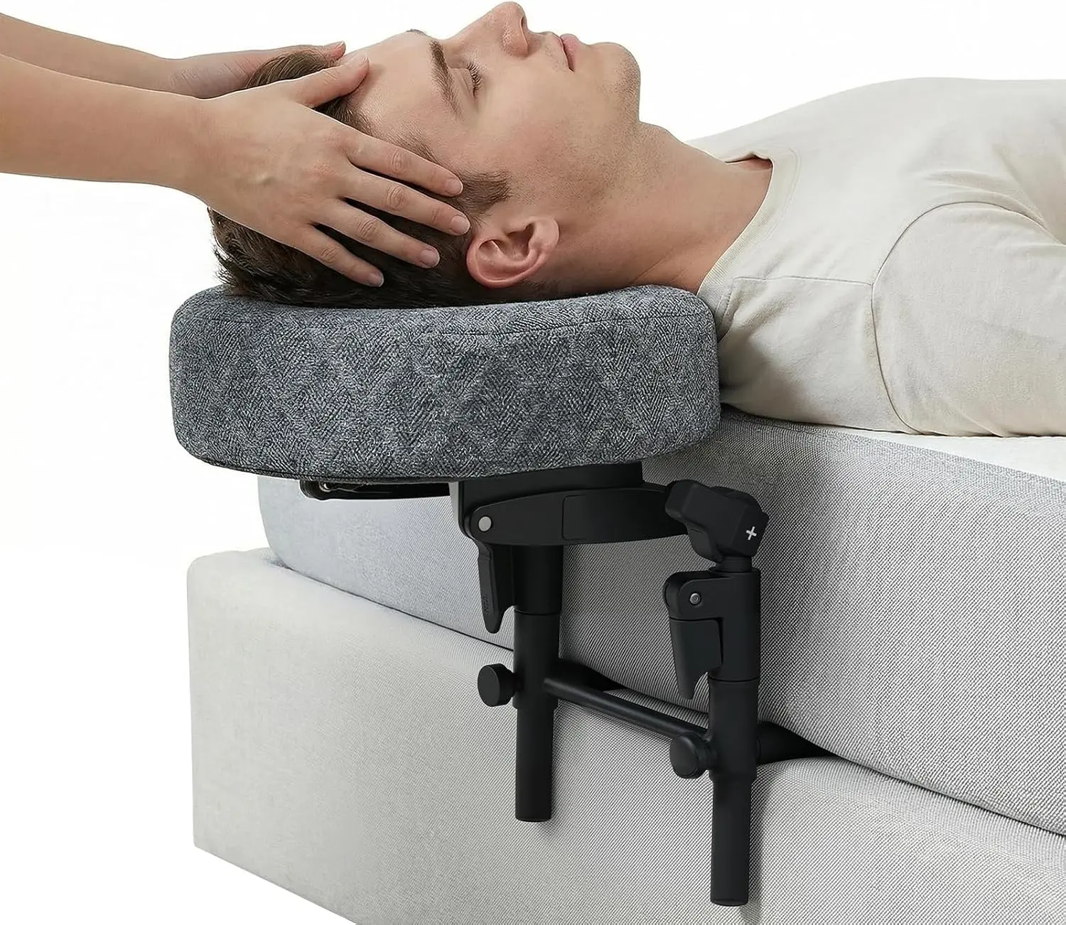 Massage Headrest for Bed, Massage Face Cradle at Home, Adjustable 18" Height Massage Head Holder for Sleeping Mattress, Comfortable Face Down Pillow After Eye Surgery