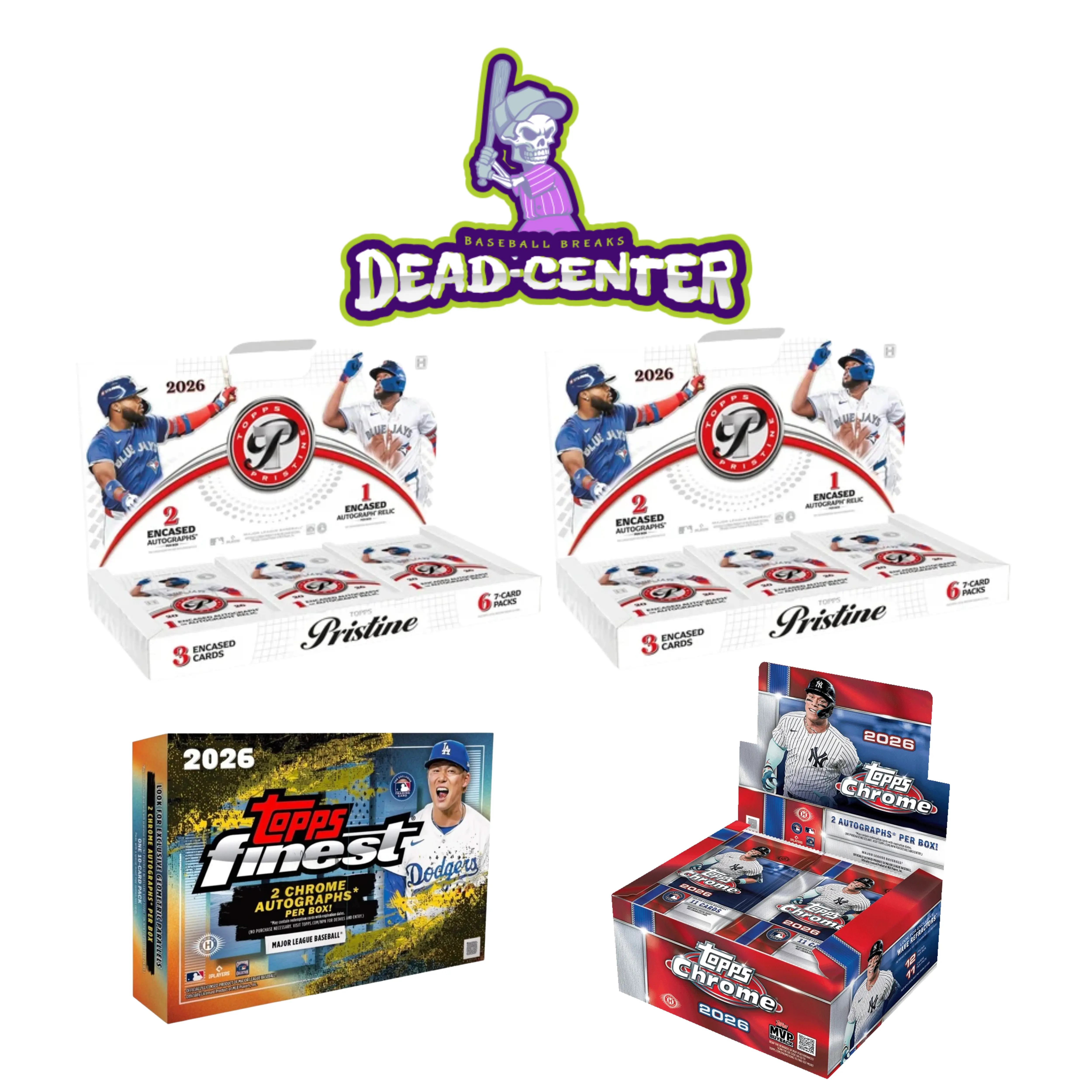 8/15 Break 2 Pick Your Team Break (2 Boxes 26' Topps Pristine, 1 Box 26 Topps Finest Breakers Delight & 1 Box 26' Topps Chrome Jumbo)