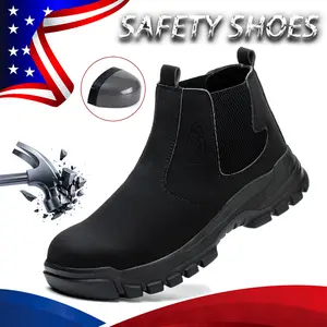 Work Boots Indestructible Safety Shoes Men Steel Toe Kevlar Midsole Anti-Smashing Breathable Mesh Lightweight Non Slip Protective Construction Footwear Fathersdaygift